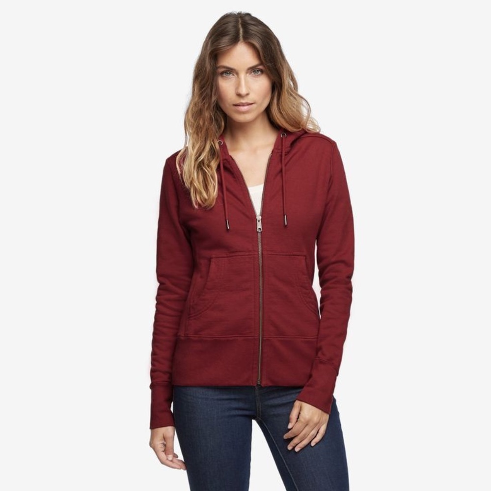 American Giant Classic Full Zip Hoodie Bonfire Red NWOT
